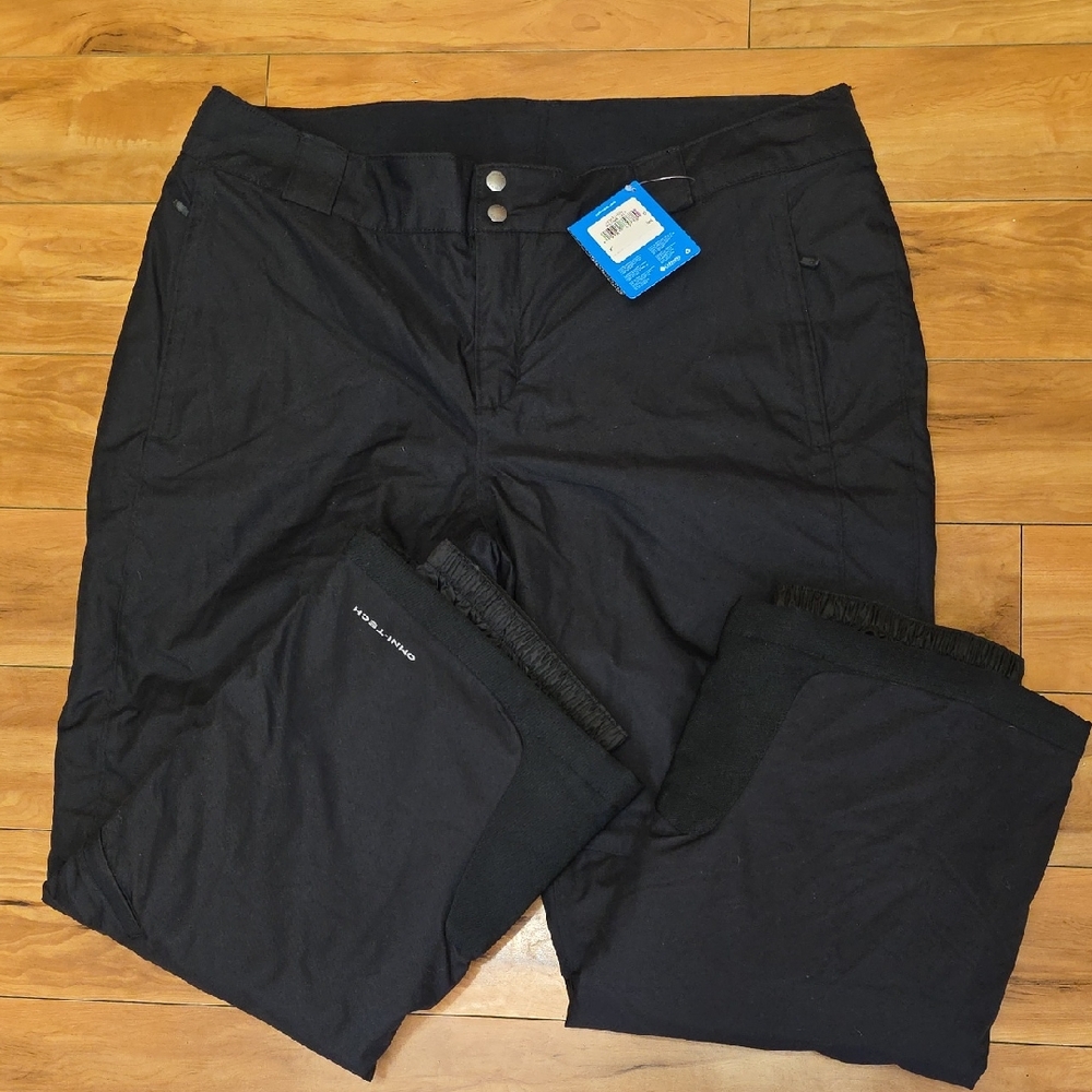 NEW Columbia Waterproof Insulated Omni-Tech Bugaboo Snow Pants Blk Sz XXL S